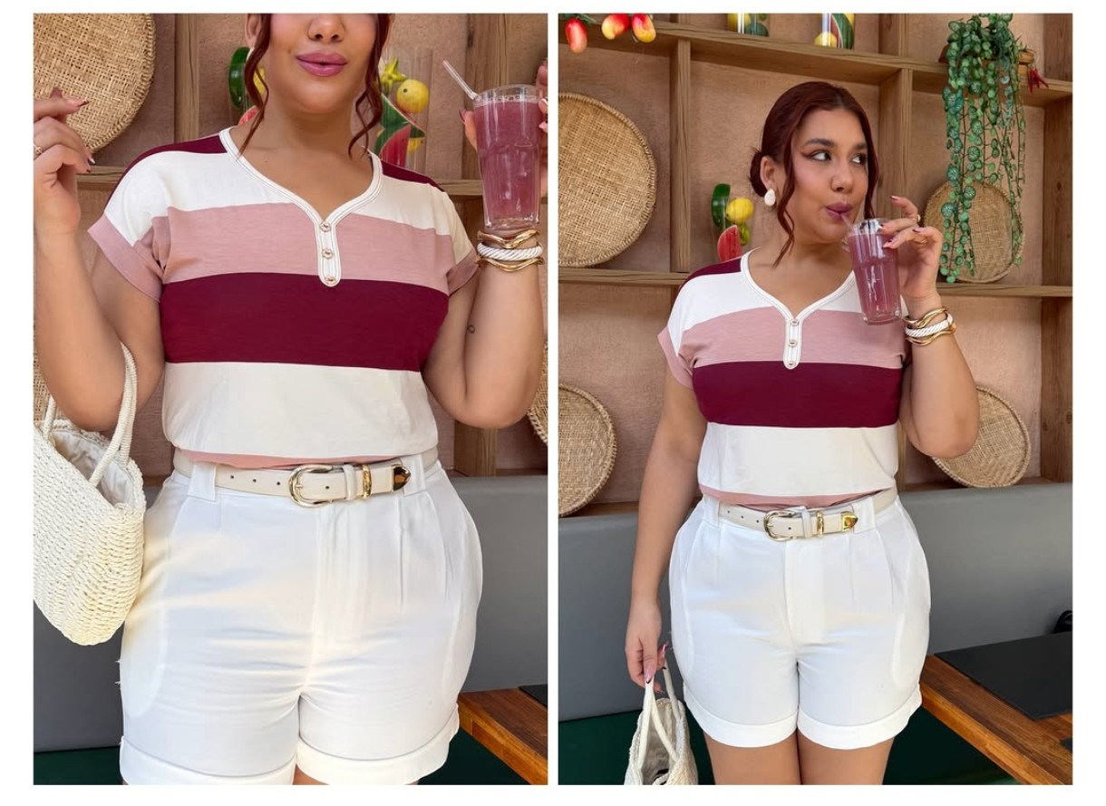 Short Branco Feminino Alfaiataria
